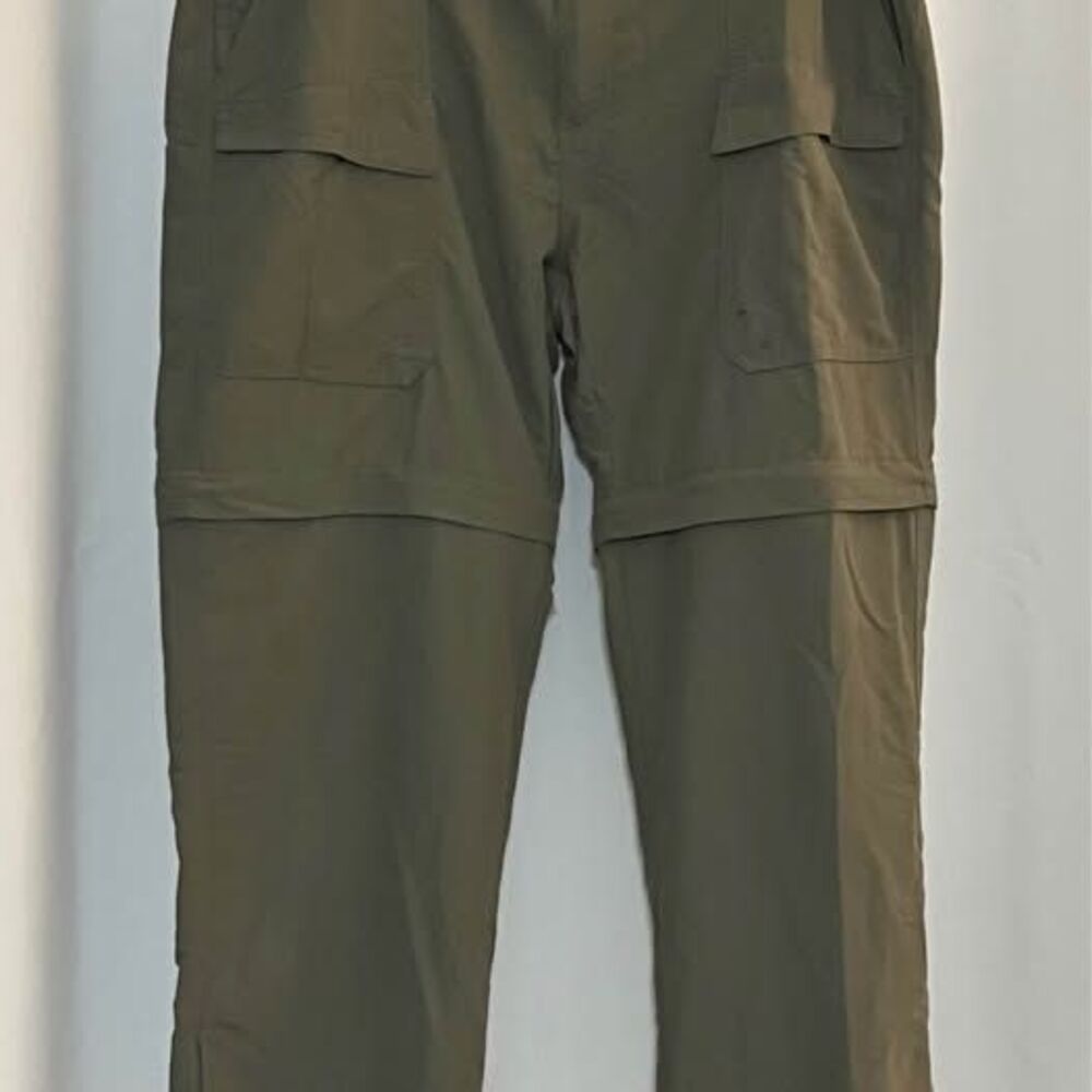 World Wide Sportsman Pants Men XL/30 Convertible Shorts Olive Fishing Zip Off